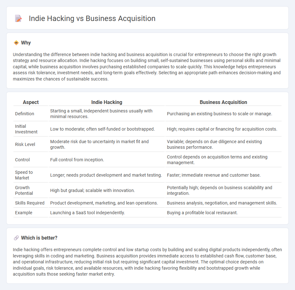 Indie Hacking vs Business Acquisition in Entrepreneurship