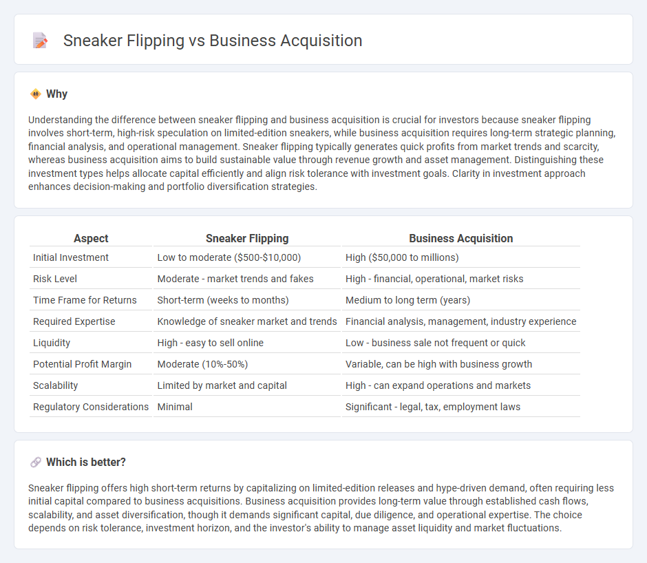 Sneaker Flipping vs Business Acquisition in Investment