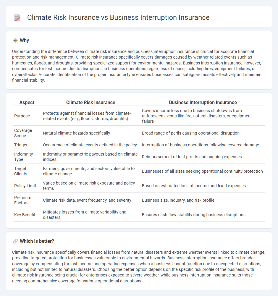 Climate Risk Insurance vs Business Interruption Insurance in Insurance