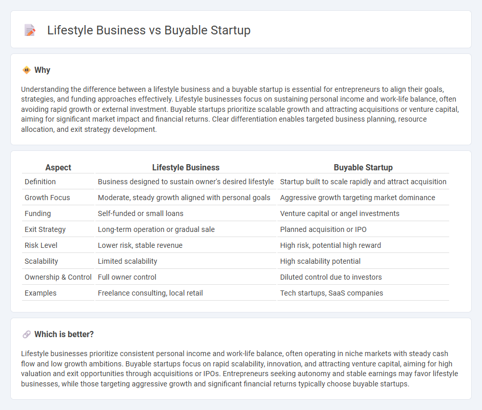 Lifestyle Business vs Buyable Startup in Entrepreneurship