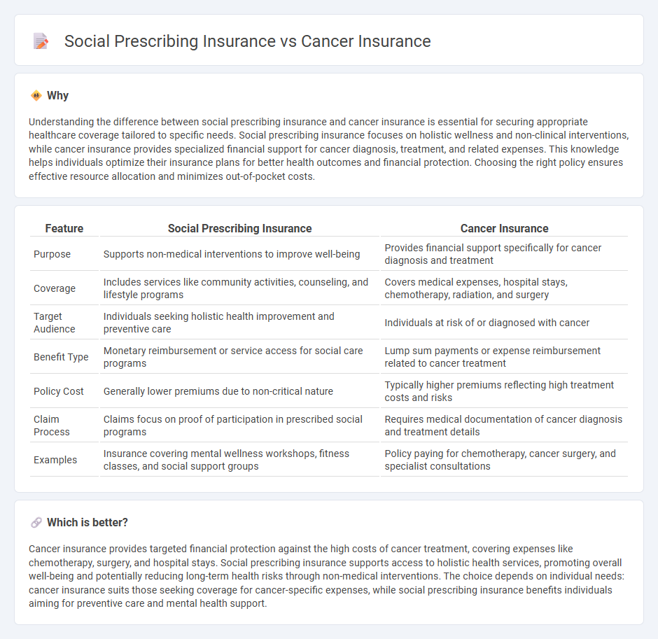 Social Prescribing Insurance vs Cancer Insurance in Insurance