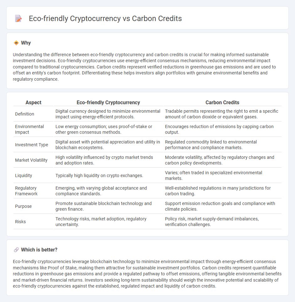 Eco-Friendly Cryptocurrency vs Carbon Credits in Investment
