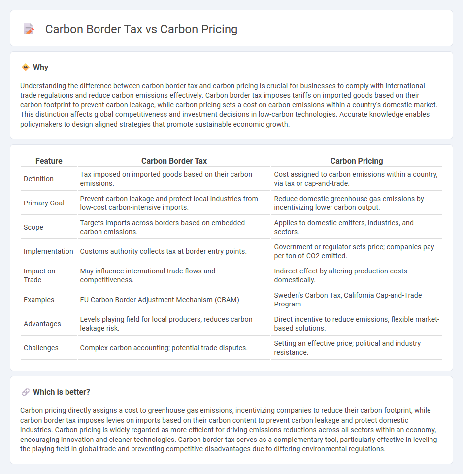 Carbon Border Tax vs Carbon Pricing in Economy