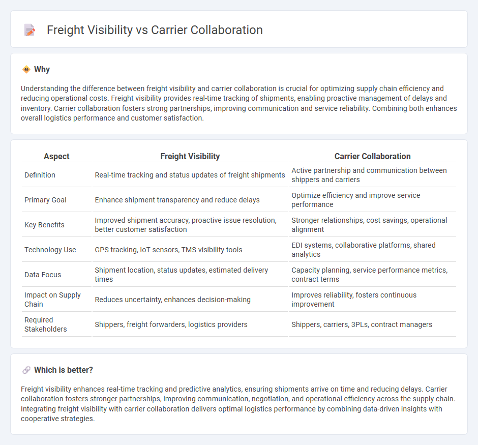Freight Visibility vs Carrier Collaboration in Logistics