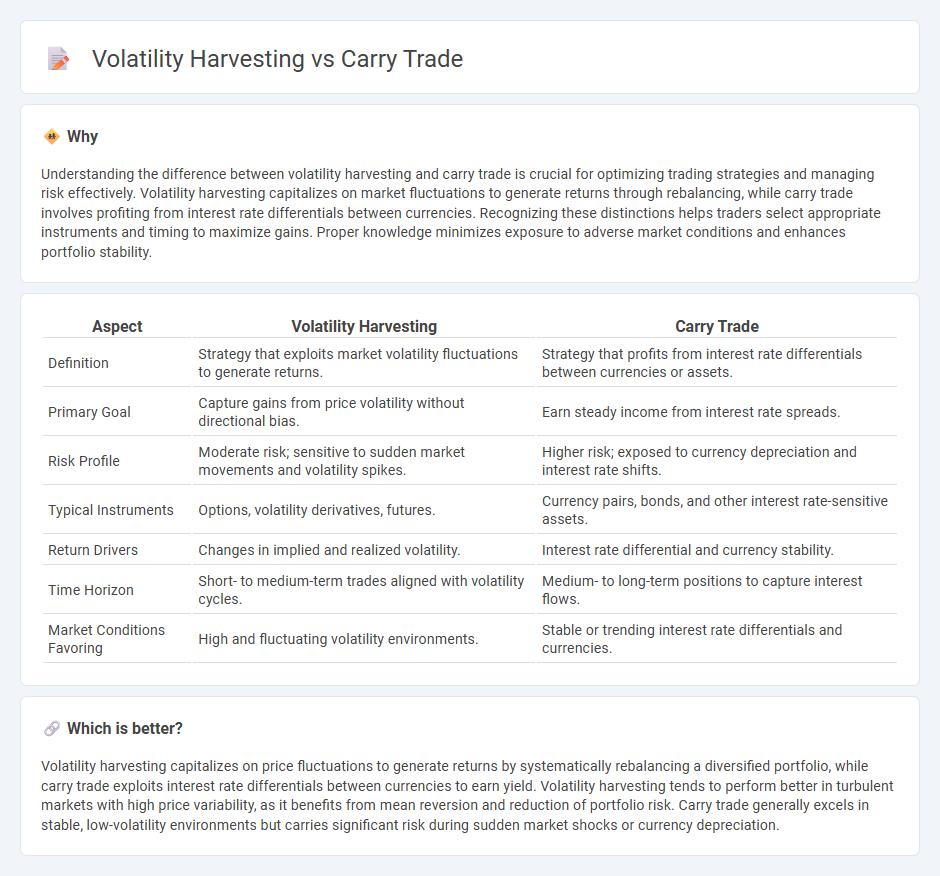 Volatility Harvesting vs Carry Trade in Trading