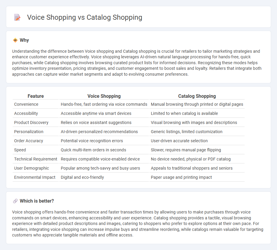 Voice Shopping vs Catalog Shopping in Retail