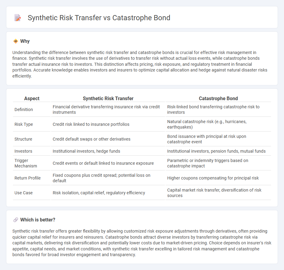Synthetic Risk Transfer vs Catastrophe Bond in Finance