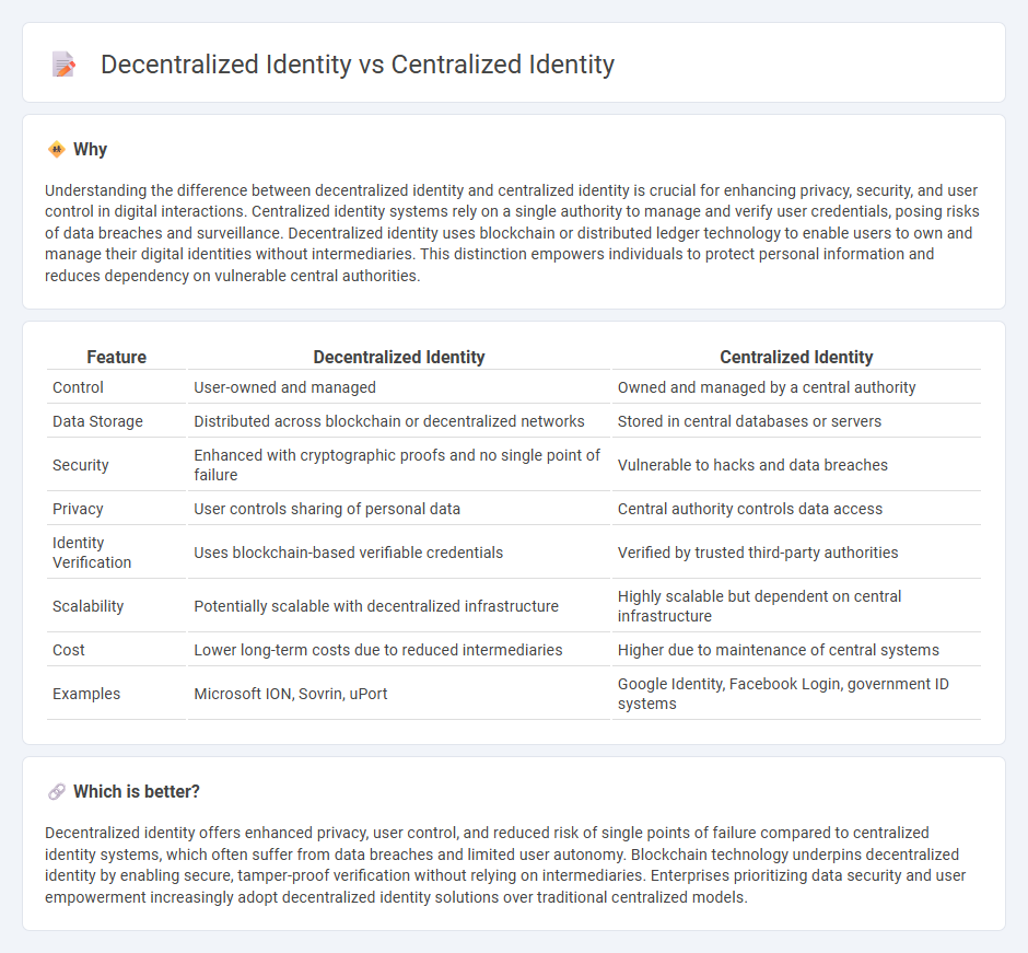 Decentralized Identity vs Centralized Identity in Technology