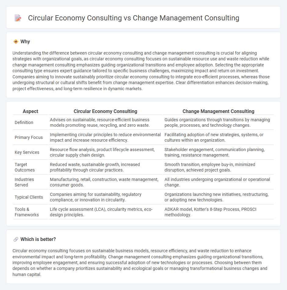 Circular Economy Consulting vs Change Management Consulting in Consulting