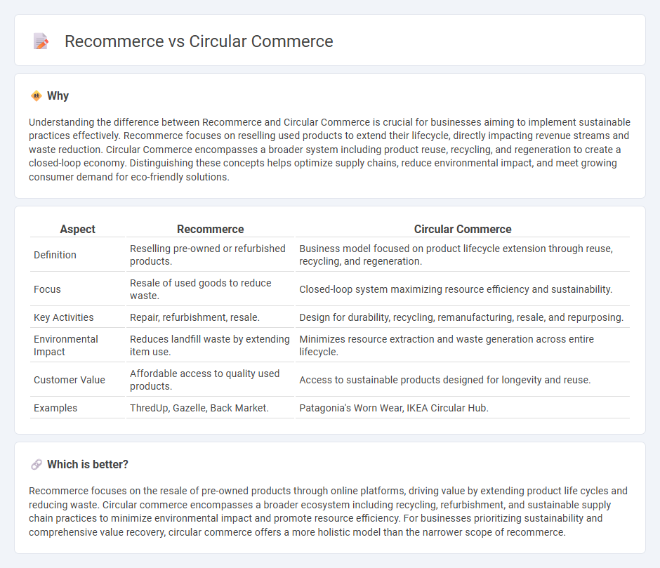 Recommerce vs Circular Commerce in Commerce