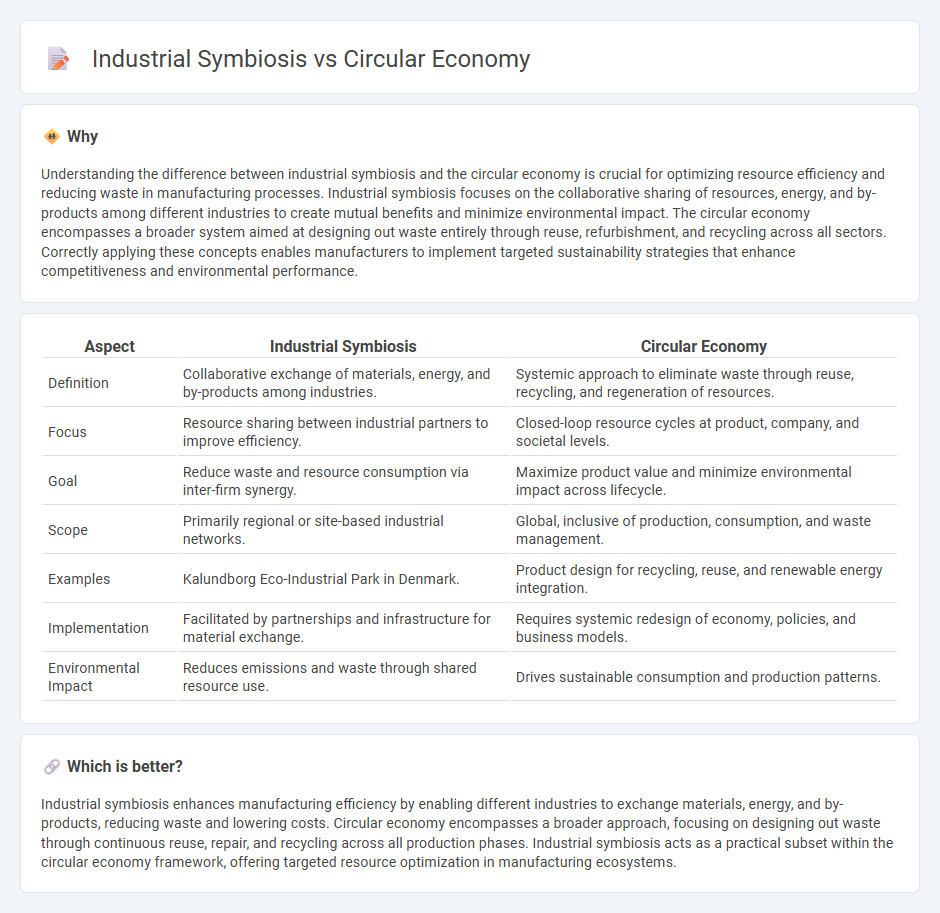 Industrial Symbiosis vs Circular Economy in Manufacturing