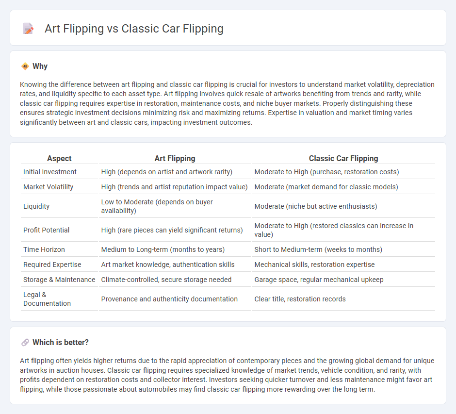 Art Flipping vs Classic Car Flipping in Investment