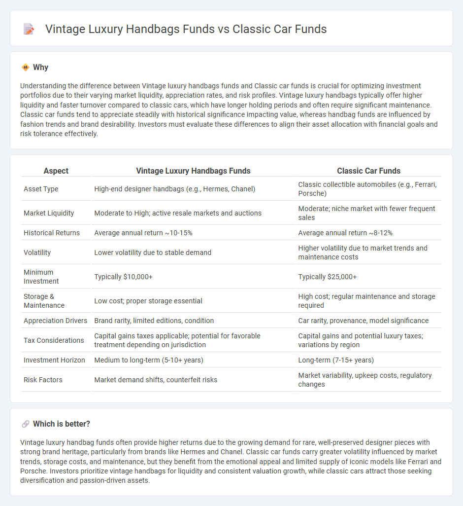 Vintage Luxury Handbags Funds vs Classic Car Funds in Investment