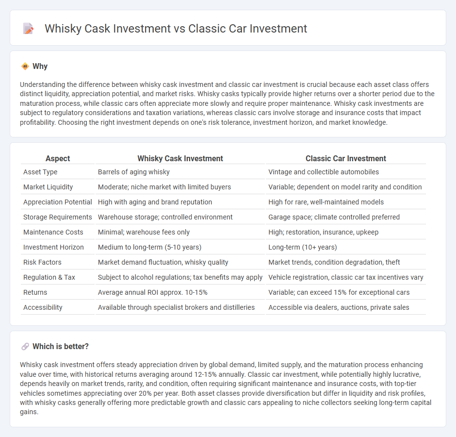 Whisky Cask Investment vs Classic Car Investment in Investment