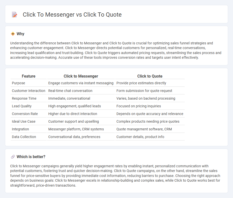 Click To Messenger vs Click To Quote in Sales