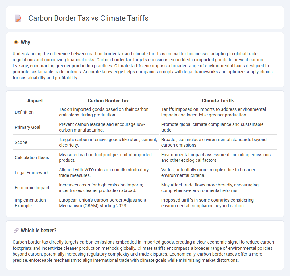 Carbon Border Tax vs Climate Tariffs in Economy