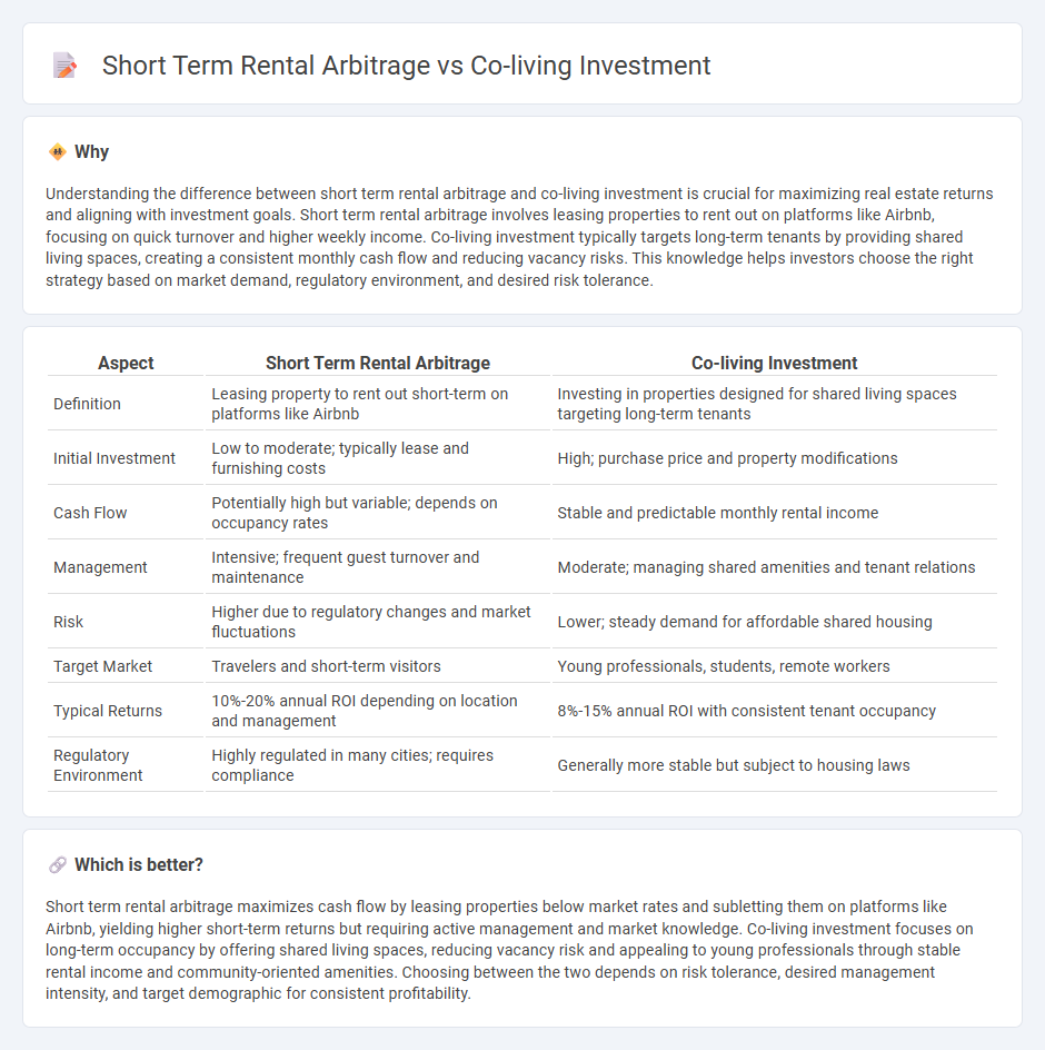 Short Term Rental Arbitrage vs Co-Living Investment in Real Estate