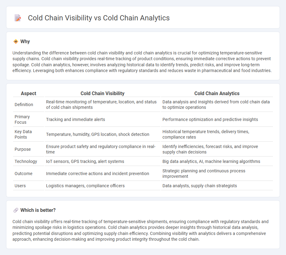 Cold Chain Visibility vs Cold Chain Analytics in Logistics