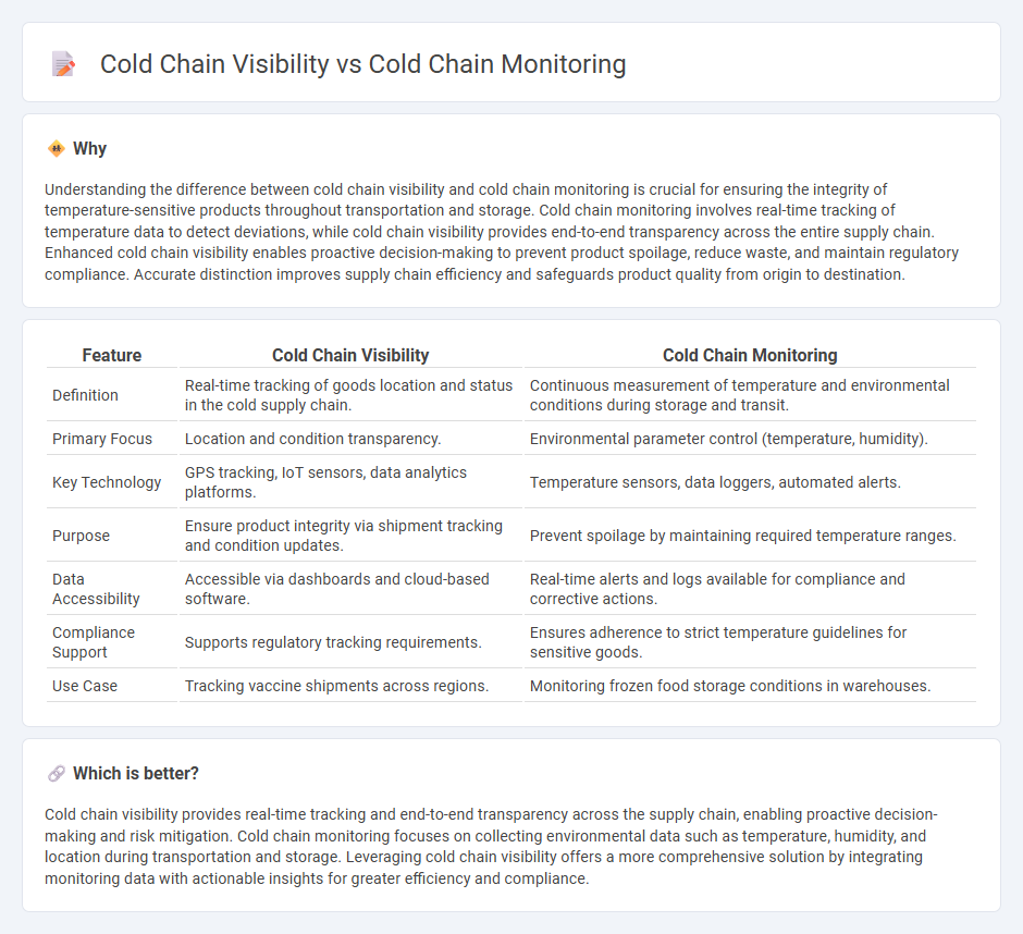 Cold Chain Visibility vs Cold Chain Monitoring in Logistics
