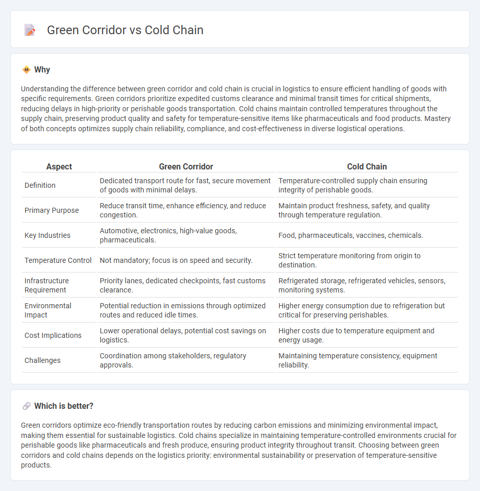 Green Corridor vs Cold Chain in Logistics