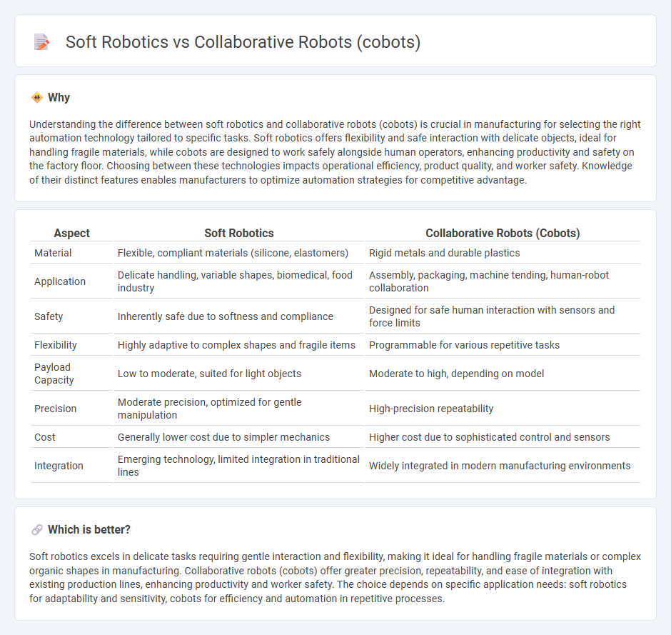 Soft Robotics vs Collaborative Robots (Cobots) in Manufacturing