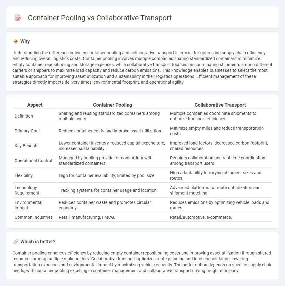Container Pooling vs Collaborative Transport in Logistics