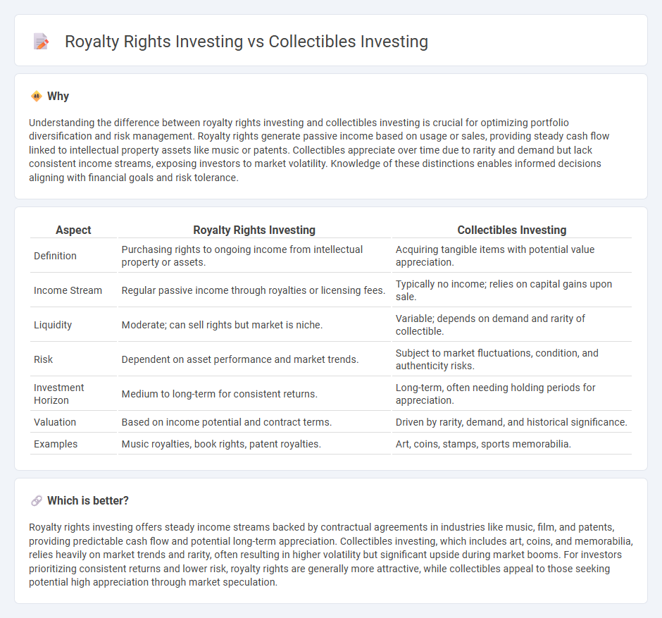 Royalty Rights Investing vs Collectibles Investing in Investment
