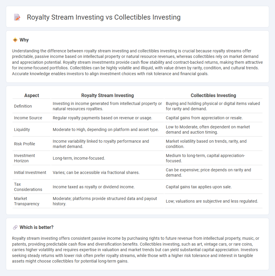 Royalty Stream Investing vs Collectibles Investing in Investment