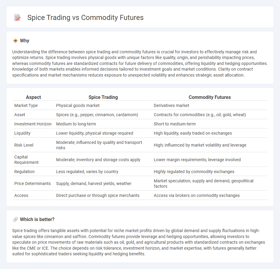 Spice Trading vs Commodity Futures in Investment