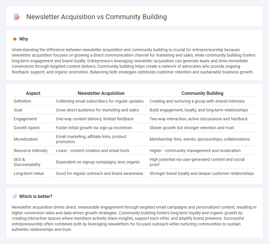 Newsletter Acquisition vs Community Building in Entrepreneurship