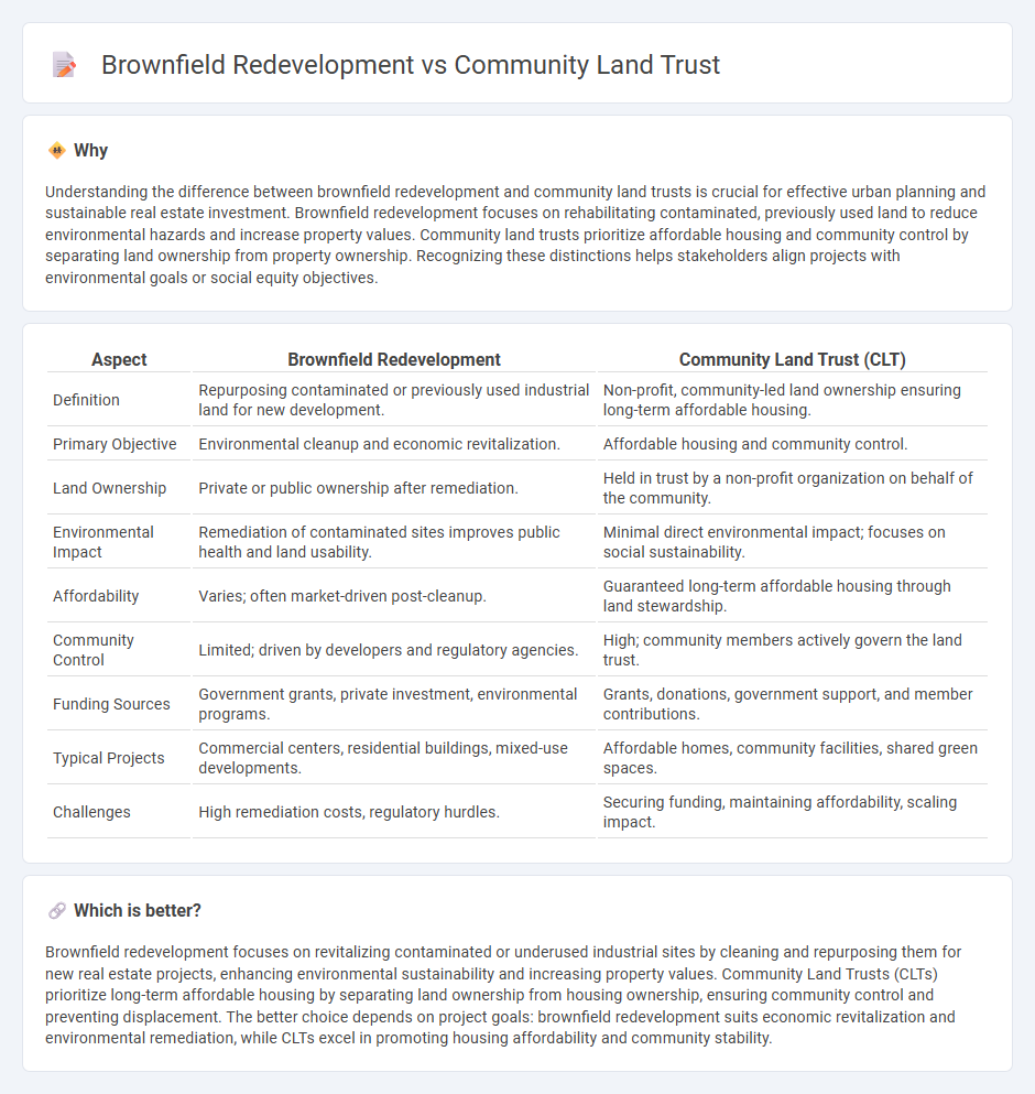 Brownfield Redevelopment vs Community Land Trust in Real Estate