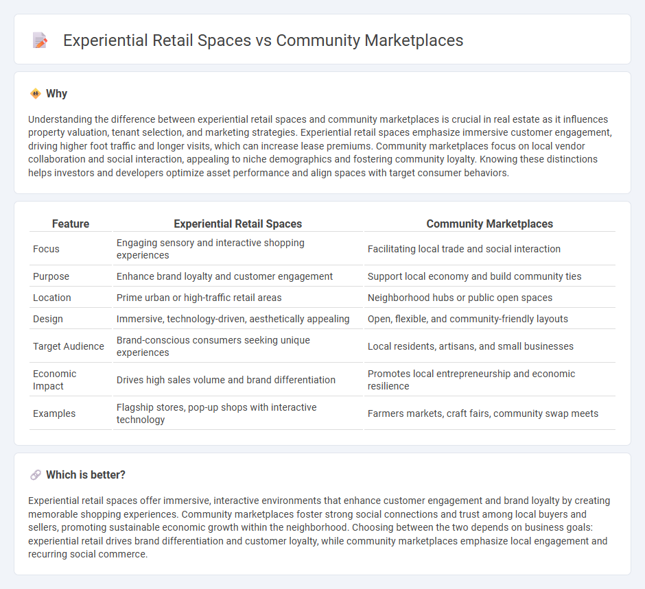 Experiential Retail Spaces vs Community Marketplaces in Real Estate