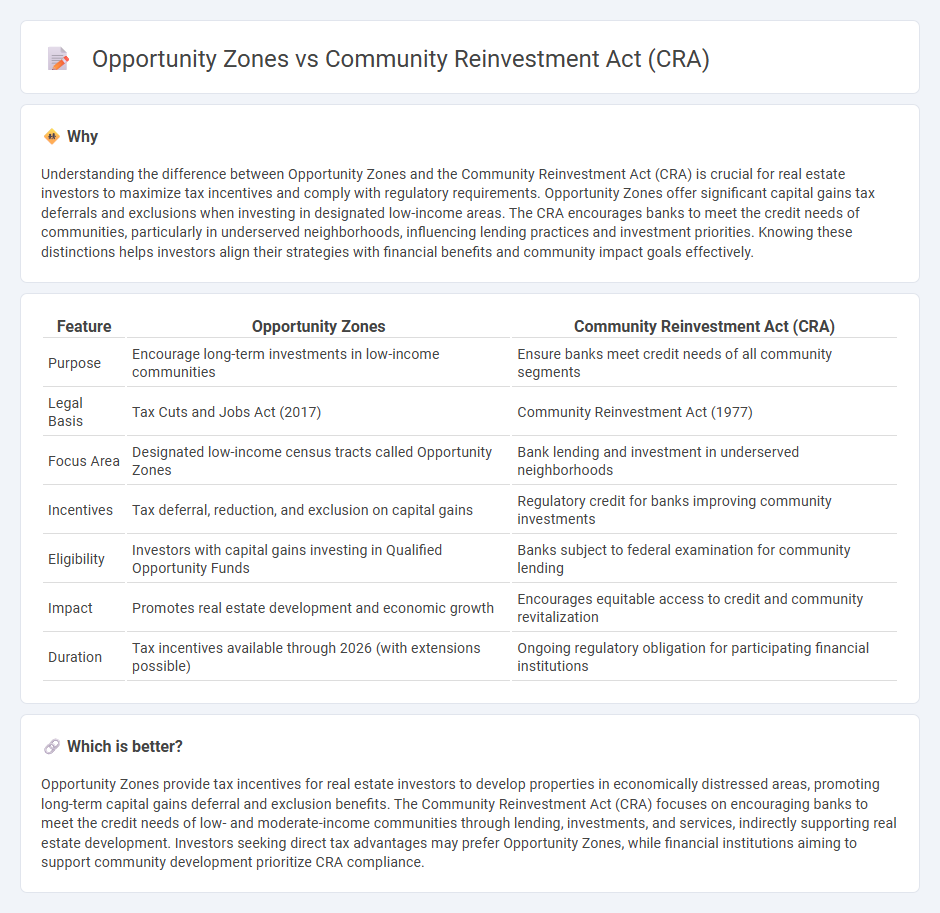 Opportunity Zones vs Community Reinvestment Act (Cra) in Real Estate