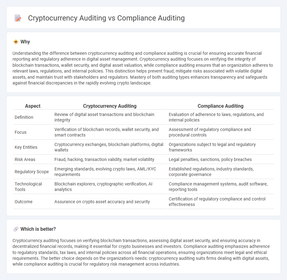 Cryptocurrency Auditing vs Compliance Auditing in Accounting