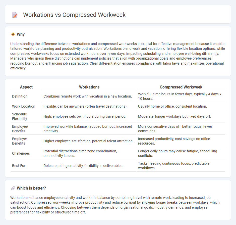 Workations vs Compressed Workweek in Management