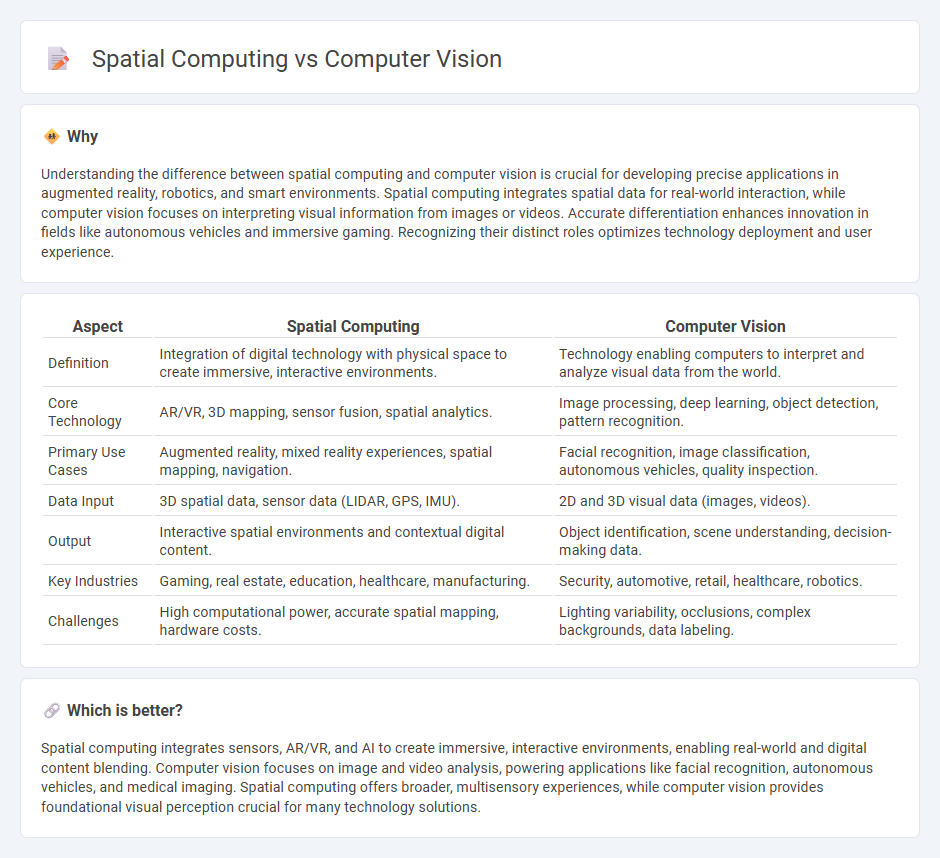 Spatial Computing vs Computer Vision in Technology