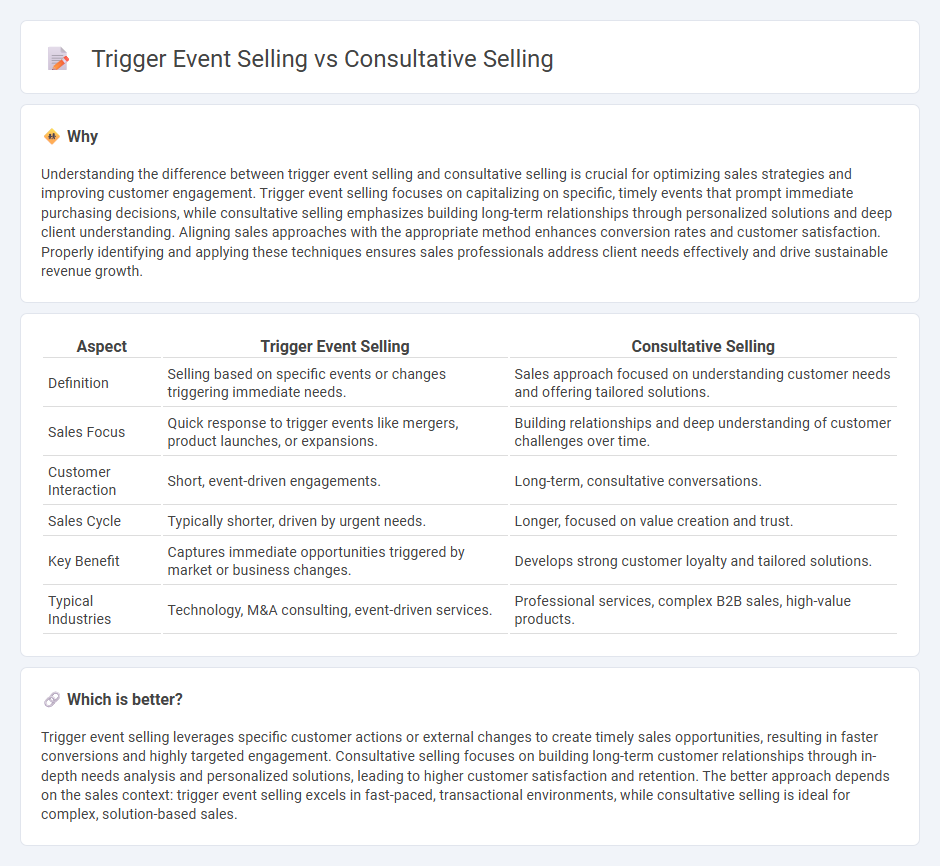 Trigger Event Selling vs Consultative Selling in Sales