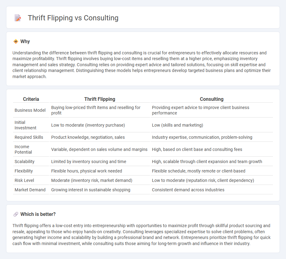 Thrift Flipping vs Consulting in Entrepreneurship