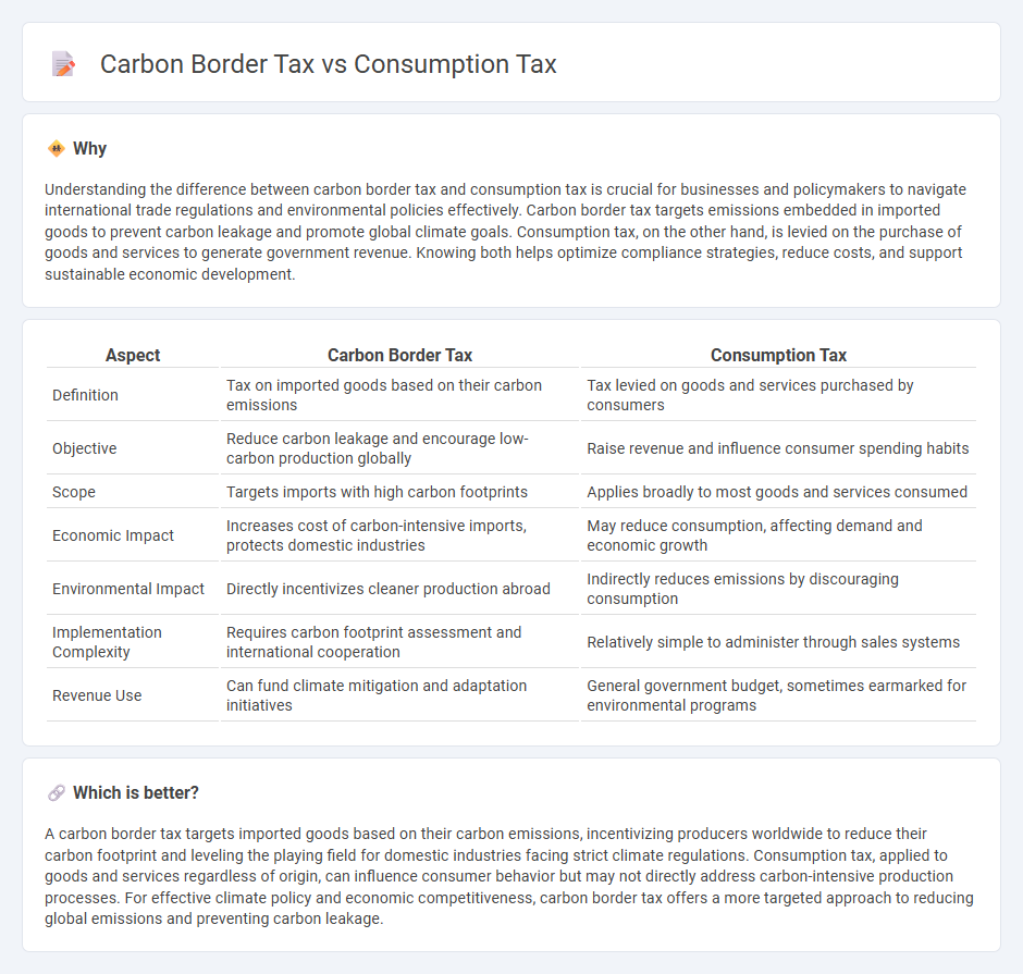 Carbon Border Tax vs Consumption Tax in Economy