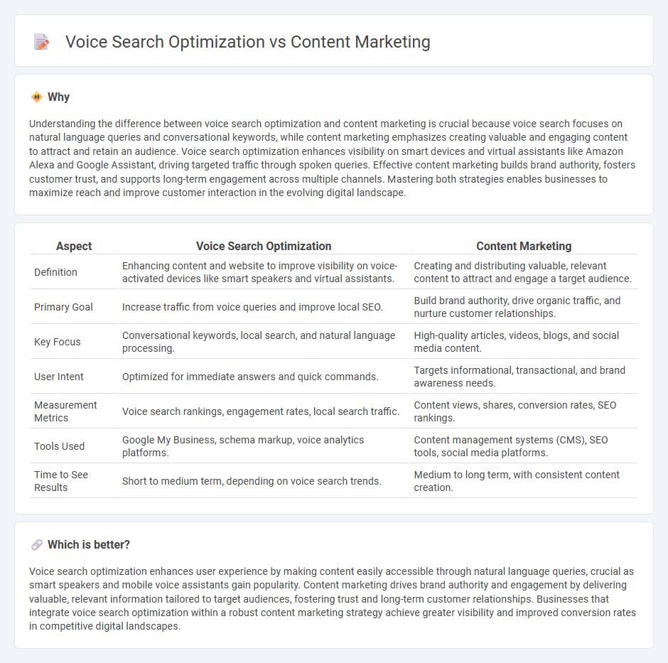 Voice Search Optimization vs Content Marketing in Marketing
