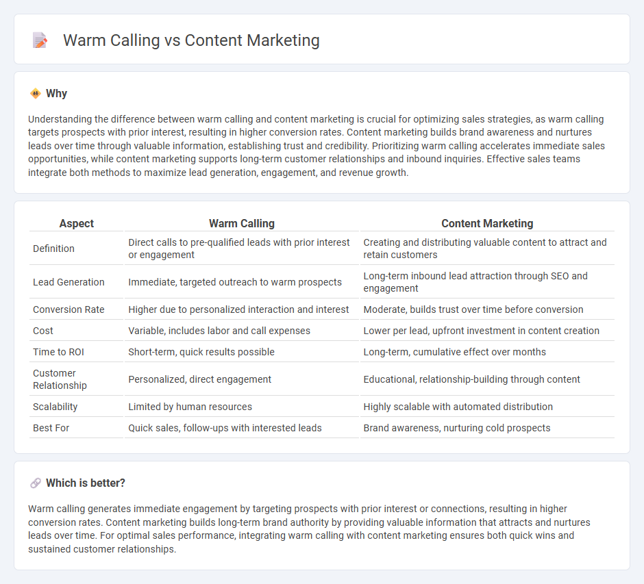 Warm Calling vs Content Marketing in Sales