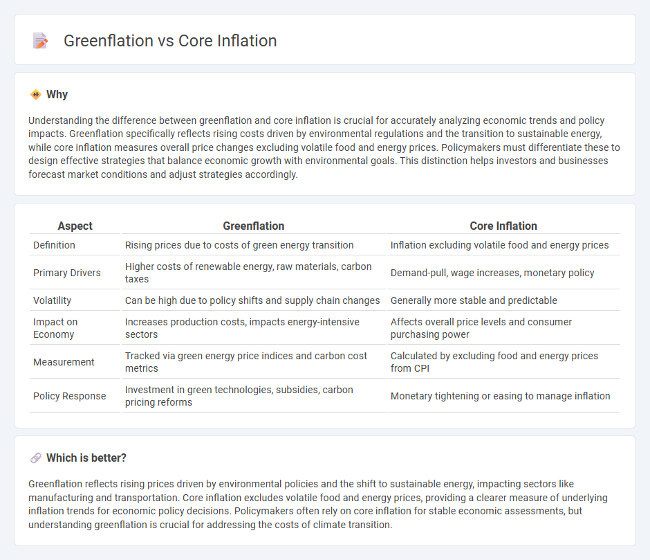 Greenflation vs Core Inflation in Economy