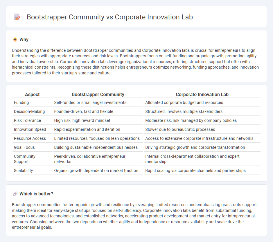 Bootstrapper Community vs Corporate Innovation Lab in Entrepreneurship