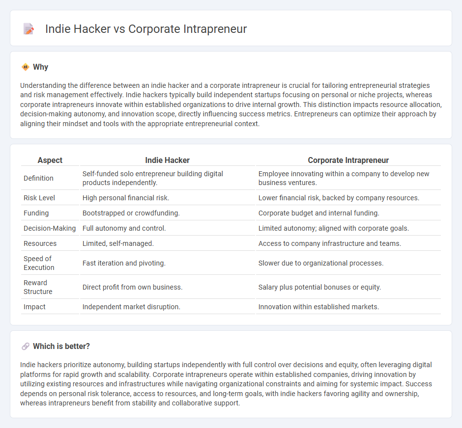 Indie Hacker vs Corporate Intrapreneur in Entrepreneurship