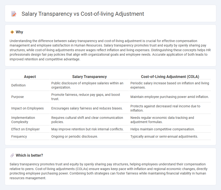Salary Transparency vs Cost-Of-Living Adjustment in Human Resources