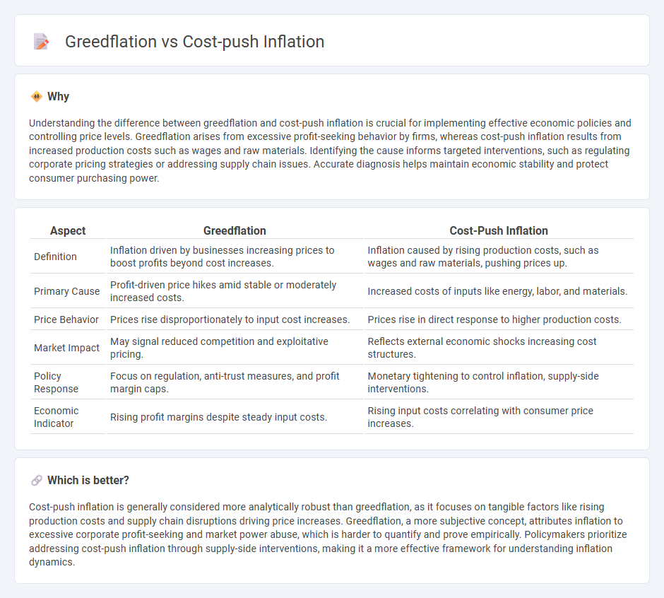 Greedflation vs Cost-Push Inflation in Economy