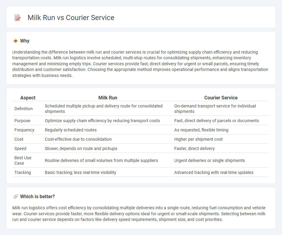Milk Run vs Courier Service in Logistics