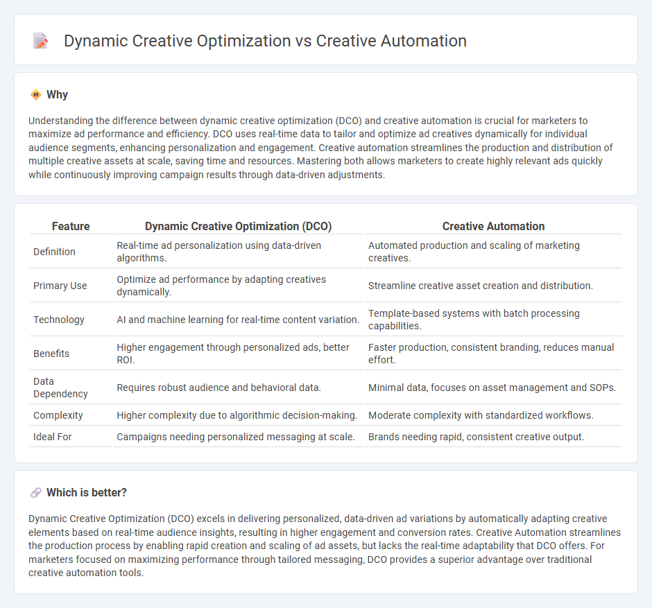 Dynamic Creative Optimization vs Creative Automation in Marketing