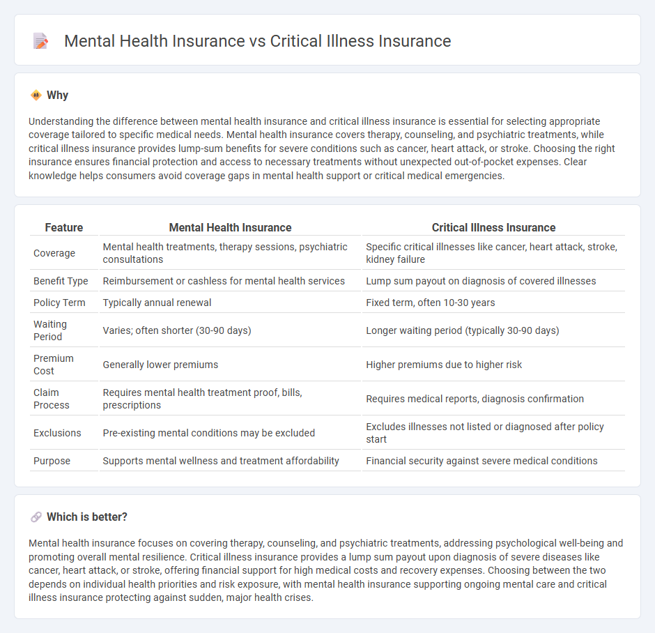 Mental Health Insurance vs Critical Illness Insurance in Insurance