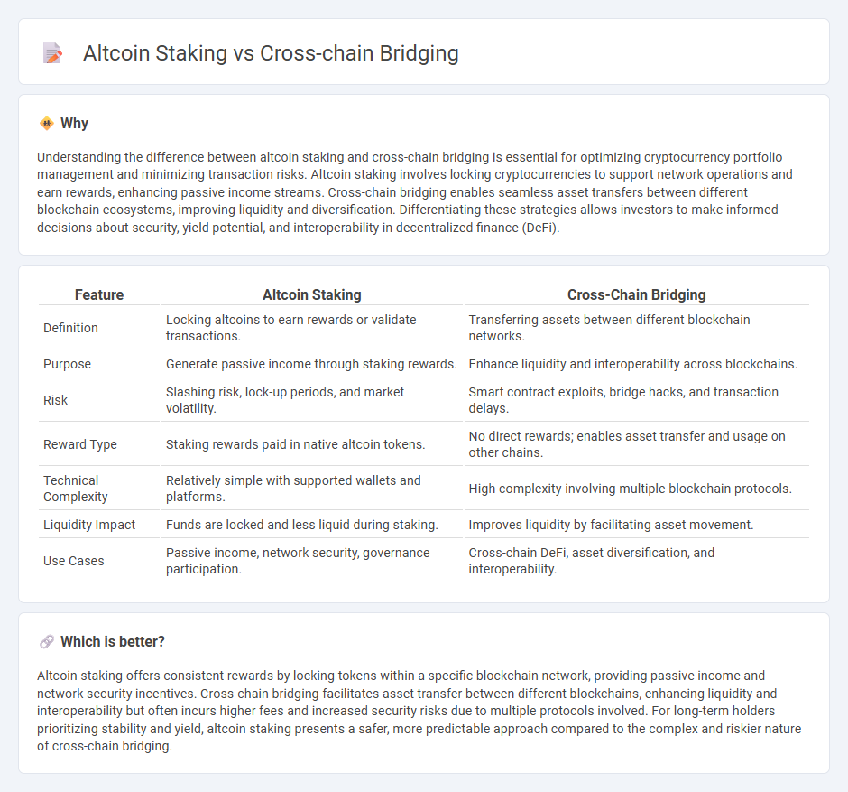 Altcoin Staking vs Cross-Chain Bridging in Finance